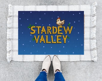 Stardew Valley Rug, Stardew Valley Decor, Stardew Valley Merch, Stardew Valley Gifts, Stardew Merch, Stardew Chicken, Stardew Gifts