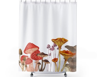 Pilz Duschvorhang, Duschvorhang Pilz, Pilzvorhang, Funky Duschvorhang, Duschvorhang Retro, Mushroomcore, Boho Shower