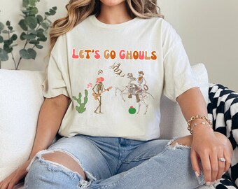 Lets Go Ghouls Shirt, Groovy Halloween Shirt, Plus Size Halloween, Cowgirl Halloween Shirt, Western Halloween Shirt