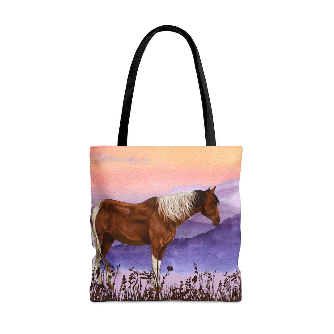 Horse Tote Bag Horse Gift Bag Horse Lover Bag Cowgirl Tote Etsy
