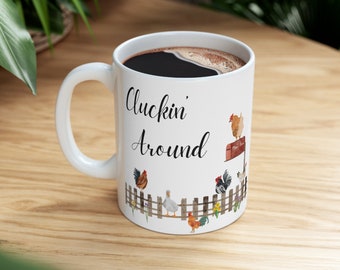 Grappige mok kip, mok kip moeder, cadeau kip minnaar, mok kippenboerderij, hoevekeuken, decor boerderij keuken, boerderij