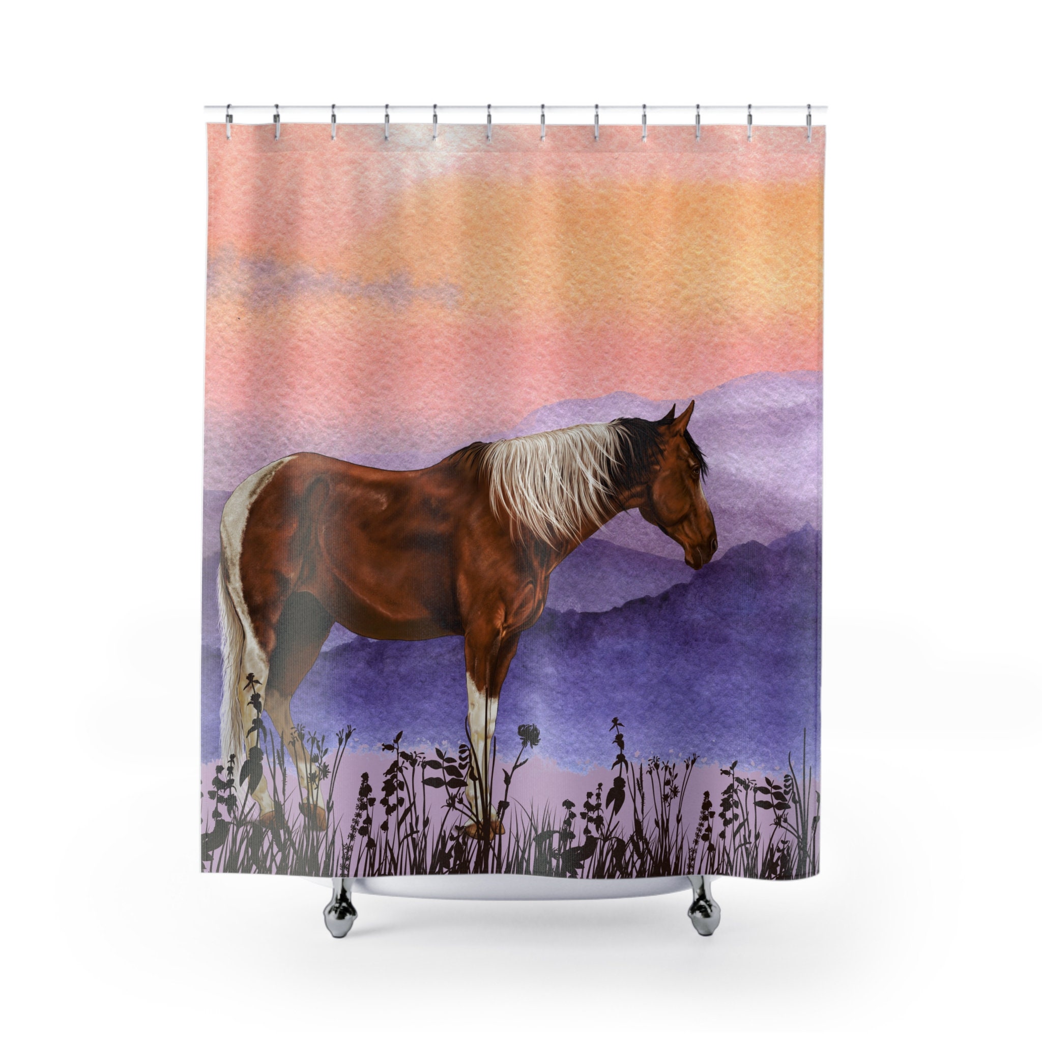 Horse Stuff Long Live Cowgirls Shower Curtain Boho Shower Etsy