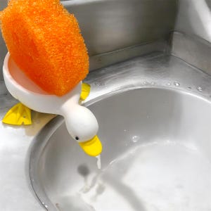 Cute Duck Soap And Sponge Holder with Drainage Hole