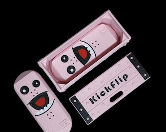 Kickflip Magnetic Fidget Skateboard | Pickle Fidget Toy Skateboard With Crate