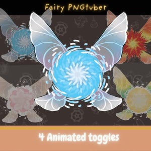 Fairy Sprite PNGtuber Avatar | Veadotube mini | DnD | Roleplay | Streaming| voice-activated animated | 4 Toggles