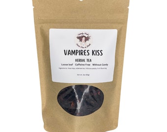 Vampire's Kiss Loose Leaf Elderberry Fruit Herbal Tea, Caffeine Free
