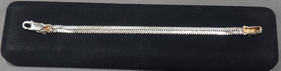 Ladies Vintage Sterling Silver Snake Bracelet - E… - image 3
