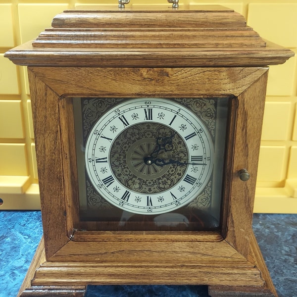 Solid Wood Mantle Clocks Etsy