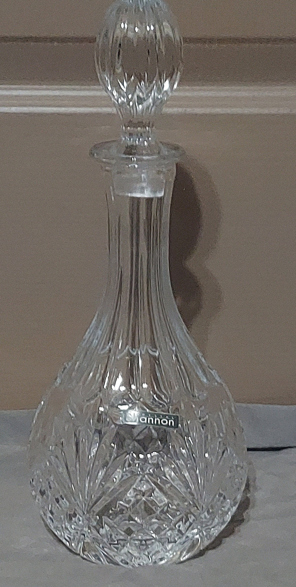 Shannon Crystal Wine Decanter & 4 Matching Goblets Etsy