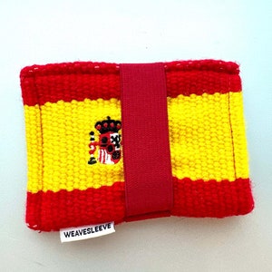 Spain Flag Wallet 100% Handwoven - WeaveSleeve Minimalist Card Holder