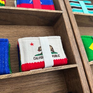 California Flag Wallet 100% Handwoven - WeaveSleeve Minimalist Card Holder