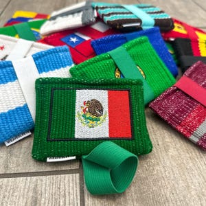 Mexico Flag Wallet 100% Handwoven - WeaveSleeve Minimalist Card Holder