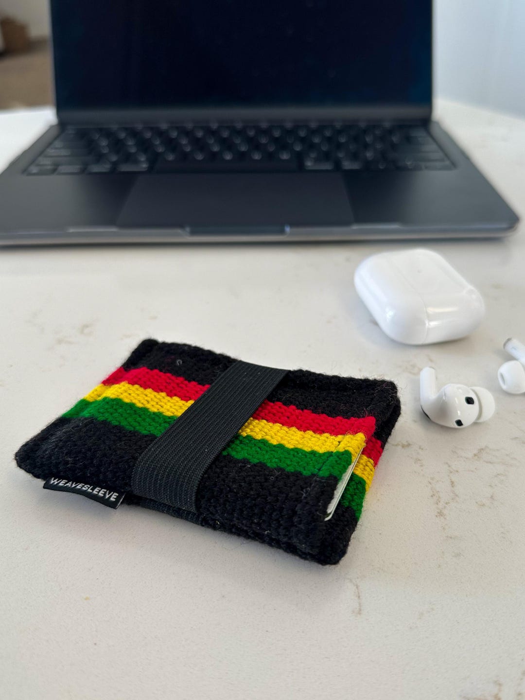 Rasta Inspired Wallet 100% Handwoven - Weavesleeve Minimalist Card ...
