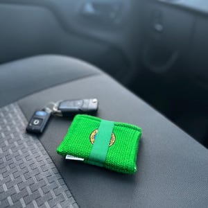 Portemonnee met vlag van de staat Washington 100% handgeweven - minimalistische kaarthouder met geweven mouw