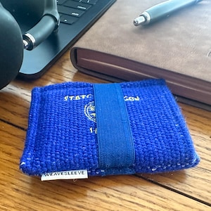 Portemonnee met vlag van Oregon 100% handgeweven - minimalistische kaarthouder met geweven mouw