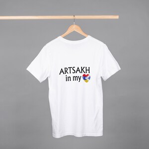T-Shirt | Armenisches Hemd | Geschenke für armenischen Freund | Artsach in meinem Herzen | Armenien | Unisex-Kleidungsstück