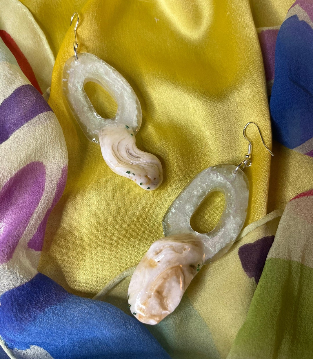 Katama Tide Shell Earrings, MV Keepsake, South Beach Etsy