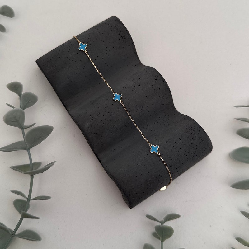 Adeline Clover Bracelet - Turquoise