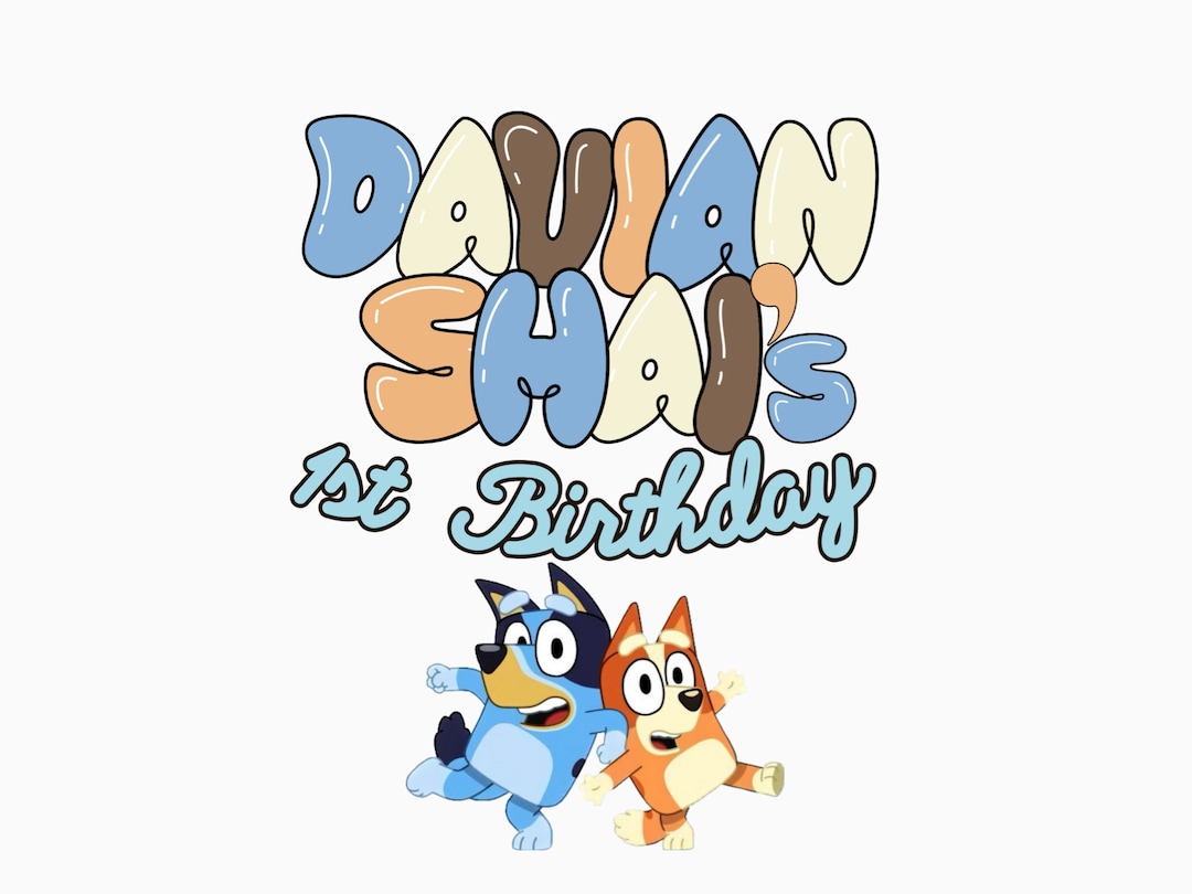 Bluey Birthday Digital Design - Etsy