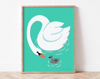 Kunst fürs Kinderzimmer | Mutter und Baby Druck | Kinderzimmer & Spielzimmer druckbare Dekoration | Digitaler Download