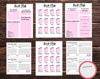 Book Club Journal Bundle 6 pages