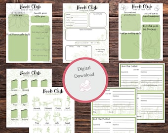 Book Club Journal Bundle 7 pages