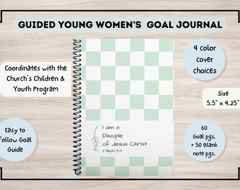 Young Women's Sunday Journal, Children and Youth Program, Goal Journal, Come Follow Me Aide, 2024 youth theme guide