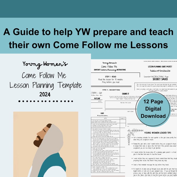 2024 Come Follow Me, Young Women's Lesson Planning Guide, LDS Youth Theme 2024