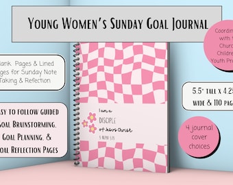 Young Women's Girls Camp Journal, Goal Journal, Children and Youth Program, Sunday Journal, 2024 youth theme guide