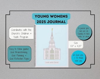 Young Women&#39;s Girls Camp Journal, 2025 Come Follow Me Sunday Goal Journal