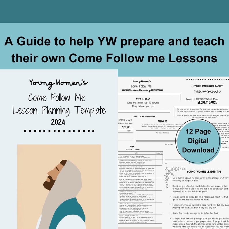 2024 Come Follow Me, Young Women's Lesson Planning Guide, LDS Youth Theme 2024 Etsy