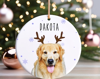 Personalized Pet Ornament Using Pets Photo & Name Custom Ornament Christmas Dog Ornament Personalized Dog Ornament Custom Christmas Ornament