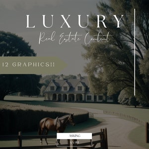 LUXURY Realtor Social Media Marketing Graphics and Templates