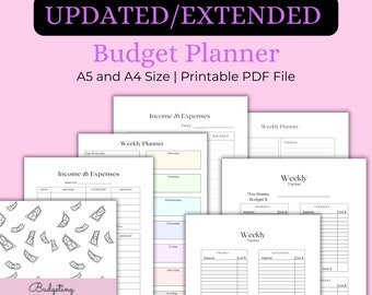 Budget Planner Bundle: Savings Tracker, Finance (A5/A4) (Digital Download)