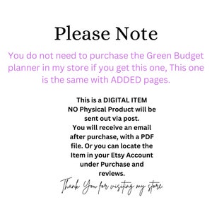 May include: Text on a white background that reads "Please Note" followed by a paragraph explaining that this is a digital item and not a physical product. The text also explains that the buyer will receive an email with a PDF file after purchase. The text ends with "Thank You for visiting my store."