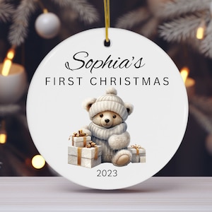 Personalized Baby&#39;s First Christmas Ornament, Personalized Baby Boy Girl Christmas Ornament, Custom gift for baby, baby gifts, Ornaments