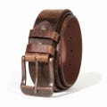 Amish Made Full Grain Buffalo Leather Belt: 1.5" Wide, USA HANDMADE
