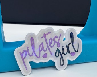Pilates Girl Sticker, Waterproof Vinyl Decal for Laptops, Water Bottles