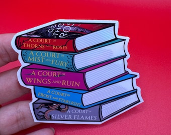 ACOTAR Series Sticker – Waterproof Vinyl Book Stack Decal