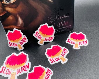 Slow Burn Sticker – Romance Trope Vinyl Decal for Book Lovers