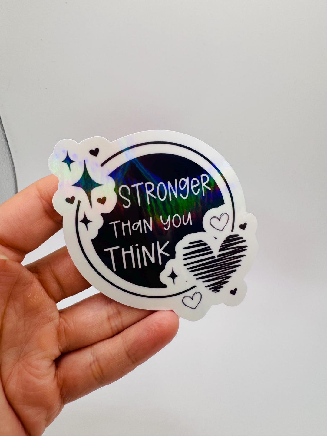 Stronger Than You Think Sticker - Motivational Waterproof Vinyl - Etsy