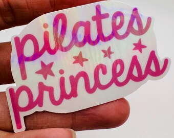 Pilates Princess Waterproof Vinyl Sticker, Reformer Barre Gift