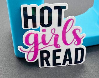 Hot Girls Read Vinyl Sticker, Book Lover Gift