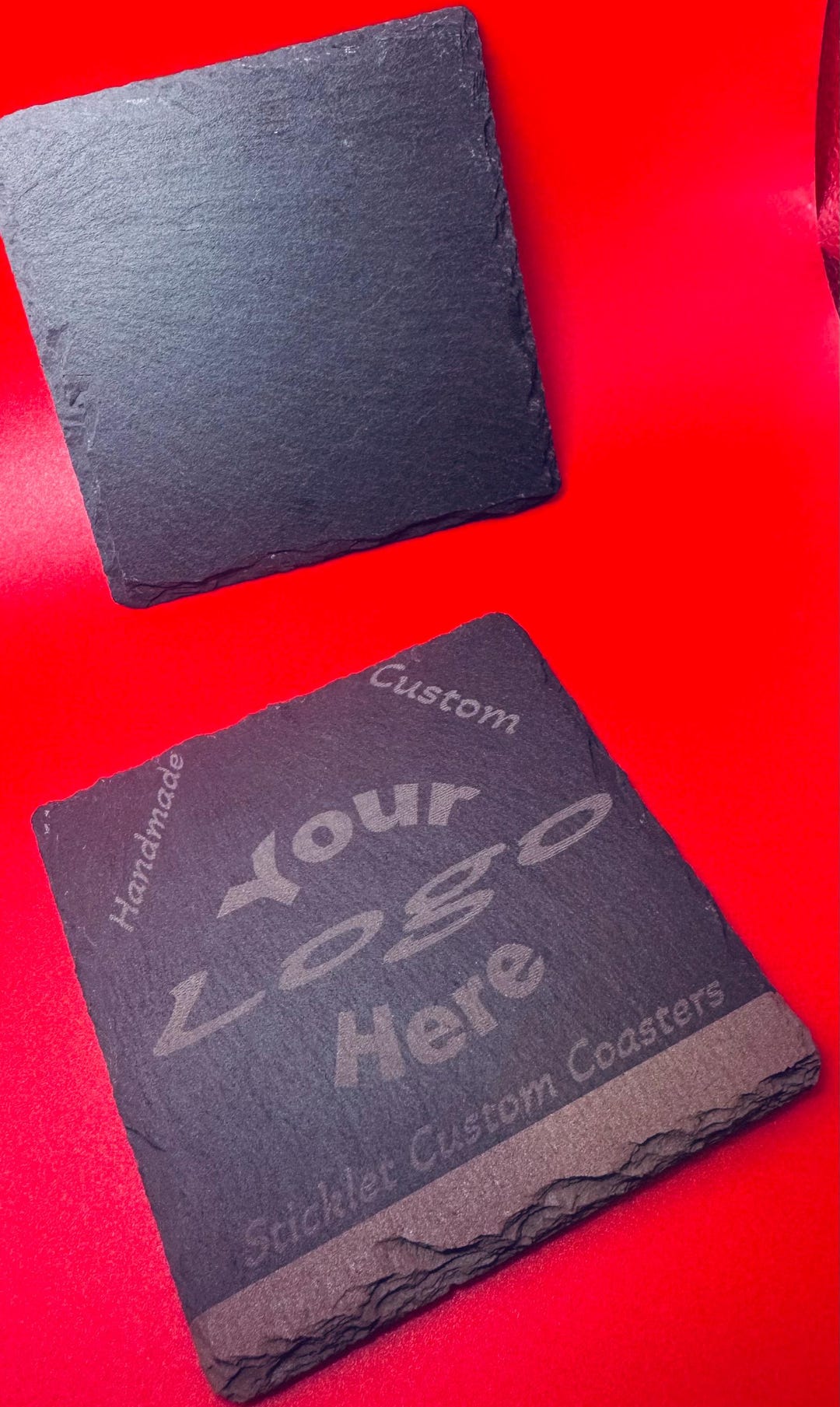 Personalized Laser Engraved Slate Coasters – Custom Drink Coasters ...