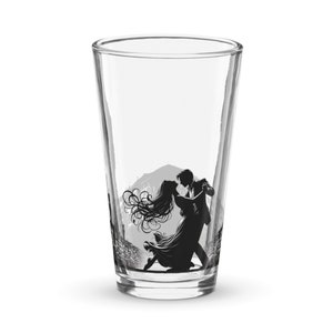Artistic Pint Glass - Möbius City Pub Glass Series by Roberto Masconi - 16 oz. Beer Glass