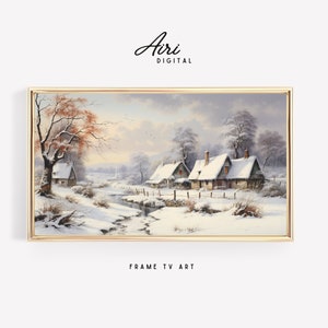 Samsung Frame Tv Art Vintage Winter Art | Frame Tv Art Winter | Holiday Frame Tv Art | Frame Tv Art Christmas | The Frame Tv ART