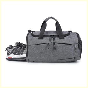 Best Travel Seesack mit Schuhfach für Männer Frauen, 43x29x28 cm ca 35L, leicht - grau