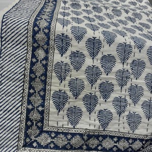 Indischer Hand Block Kantha Quilt Zwilling Kantha Überwurf Singe Größe Tagesdecke Kantha Bett Decke Handgemachte Quilt Queen-Size Bettwäsche Quilt werfen
