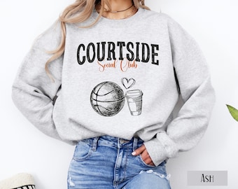 Social Club Sweatshirt Basketball Mom Sweatshirt Courtside Social Club Basketball Mom Shirt Basketball Mom Era Shirt Basketball Sweatshirt
