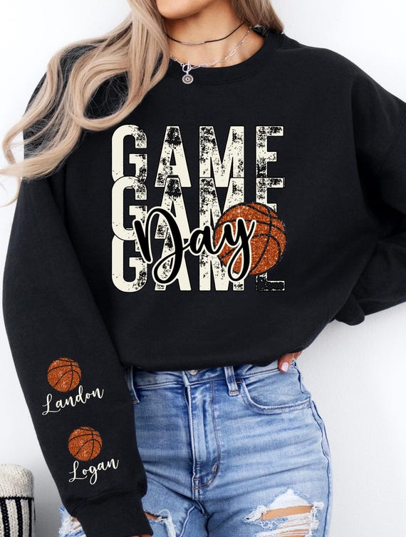 Personalized Basketball Mom Sweatshirt Game Day Shirt Basketball